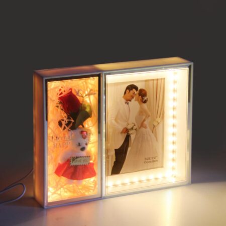 Fotoğraf Çerçevesi - 3D LED'li Ayıcıklı Fotoğraf Çerçevesi