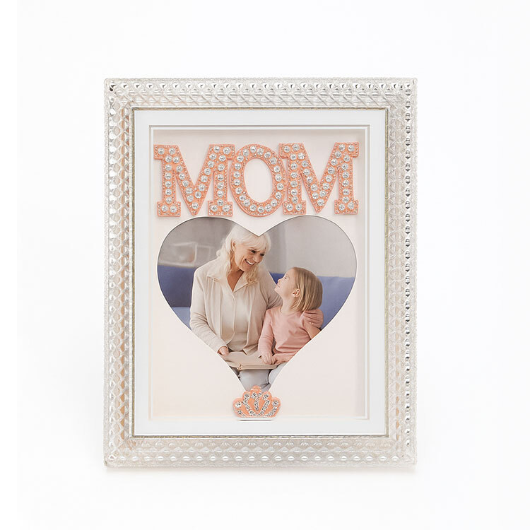 Fotoğraf Çerçevesi - İnci Taşlı Led Işıklı Mom Yazılı Foto Çerçeve - Görsel 3