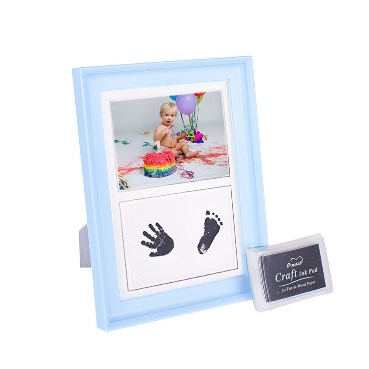 Erkek Bebek El ve Ayak İzi Fotoğraf Çerçevesi - 15x20cm