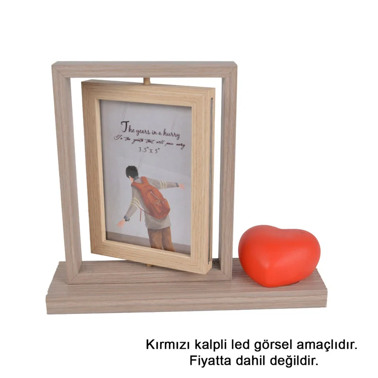 Fotoğraf Çerçevesi - Çift Fotoğraflı Ahşap Çerçeve