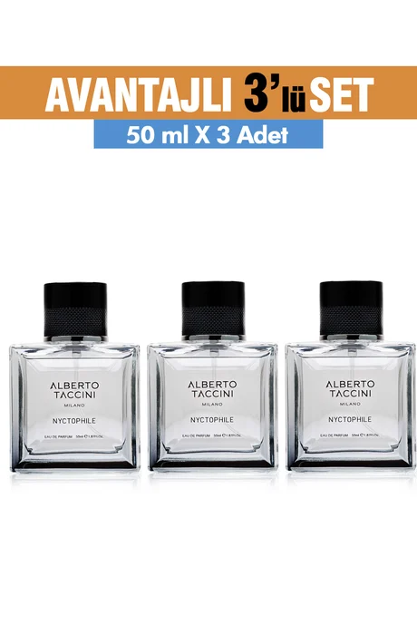 Erkek Parfüm Nyctophile 3'Lü Set 50 ml - Erkek Parfümleri