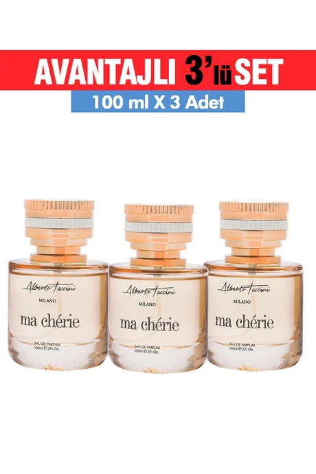 Kadın Parfümü Ma Chérie 3'lü Set - 100 ml