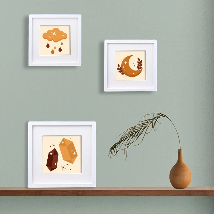 Beyaz Renkli Fotoğraf Çerçevesi - 13,8x13,8cm Çerçeve